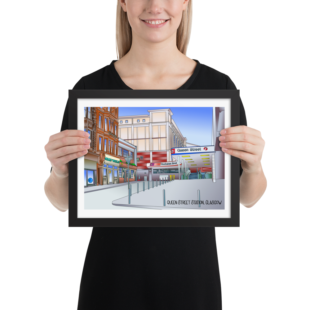 Glasgow Queen Street Station Framed Print - FREE P&P Worldwide